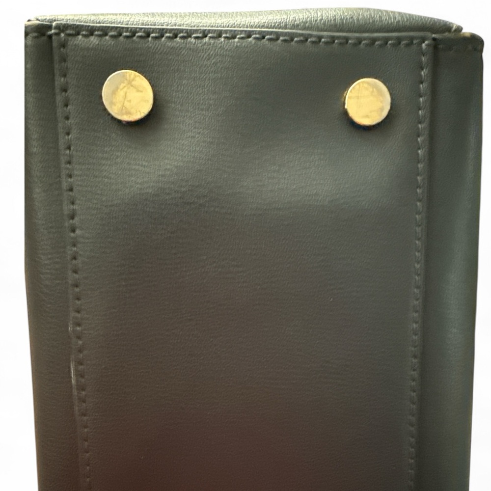 Michael Kors Sylvie Navy Satchel with Gold Studs - Picture 6 of 7